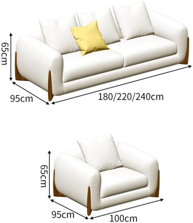 Comfynest Modern Velvet 2-Seater Sofa in Yellow - Image 3