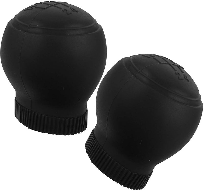 ORFOFE 2pcs Manual Shift Knob Cover Silicone Round Gear Shift Knob Protector Anti-Slip Wear-Resistant Universal Fit for Car Truck SUV Transmission - Image 1