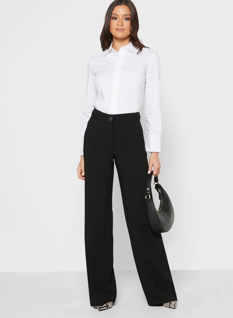 MANGO Wide Leg Pants