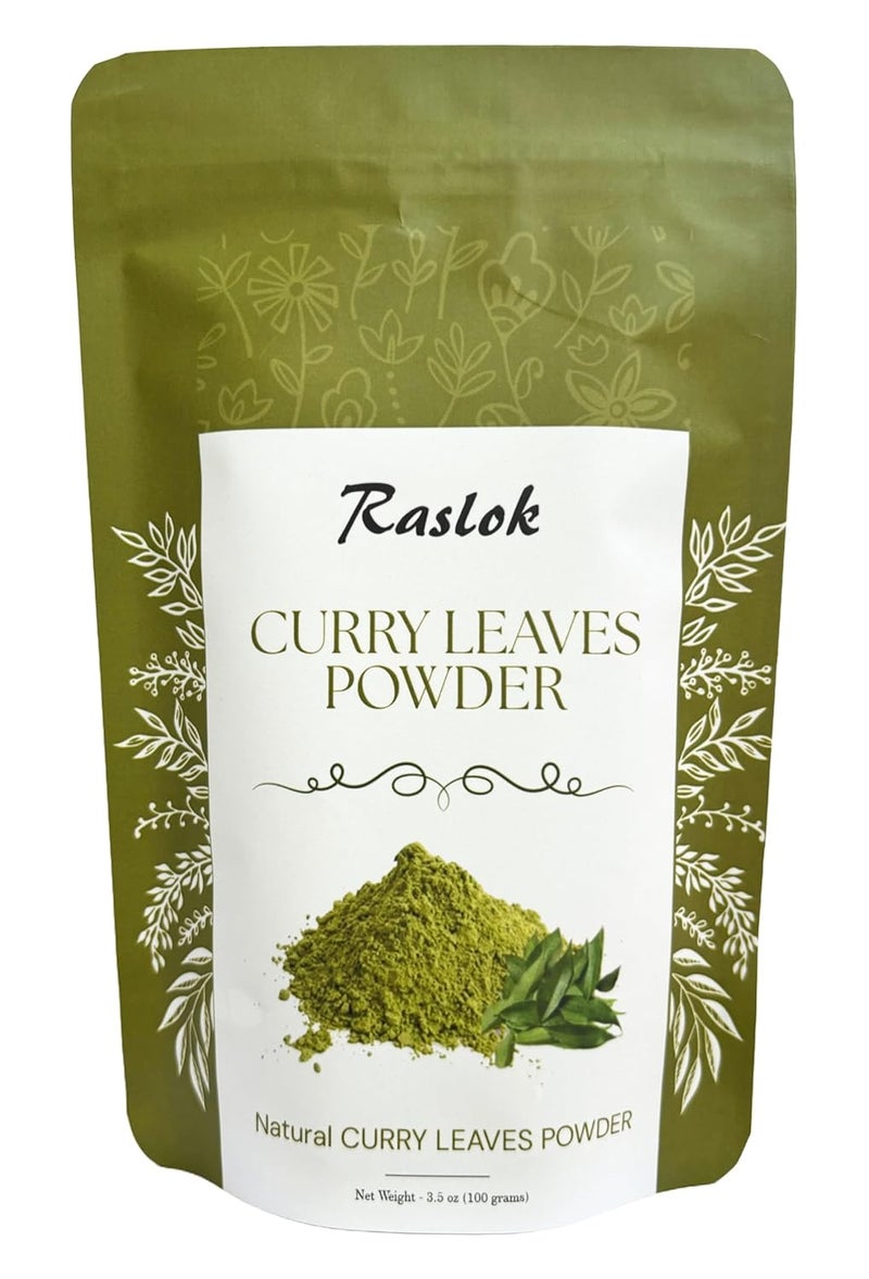 Curry Leaf Powder, 3.52 oz - Promotes Hair Growth, Thickens & Boosts Hair Volume for Fuller, Longer, Healthier Looking Hair