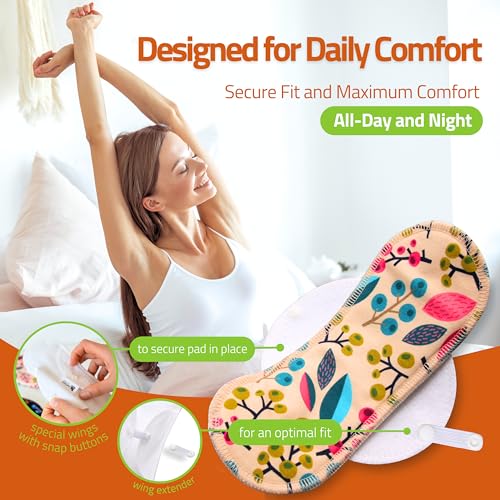 Natissy Made in EU UltraSoft Reusable Panty Liners Tanga 7Pack HighTemp Washable Cloth Panty Liners for Women Breathable SecureFit Organic Cotton Keeps You Fresh Dry for Daily Vaginal Discharge - Image 5