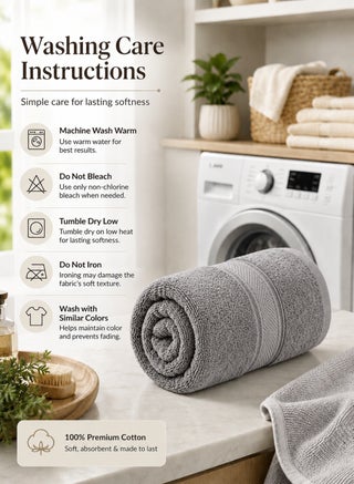 Grey Bath Towel