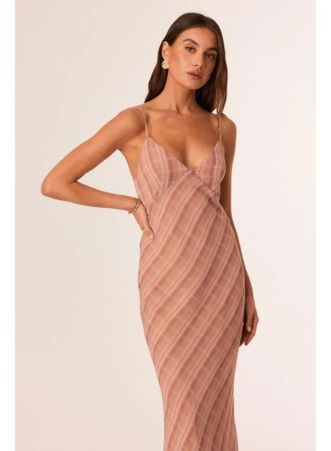 Sndys  Tai Plaid Print Maxi Dress for Women | Best Price UAE