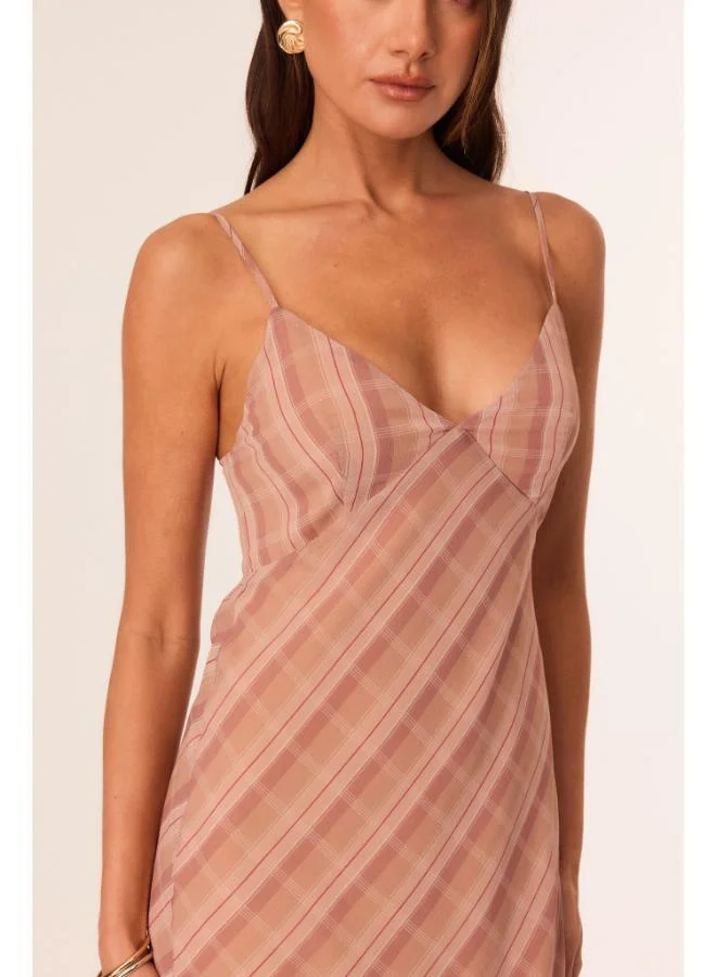 Sndys  Tai Plaid Print Maxi Dress for Women | Best Price UAE