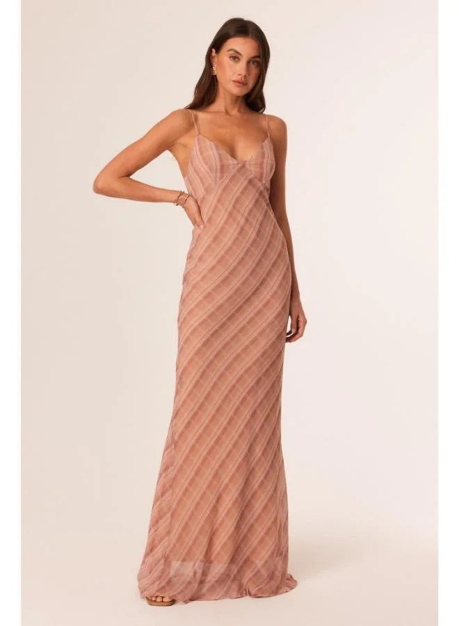 Sndys  Tai Plaid Print Maxi Dress for Women | Best Price UAE