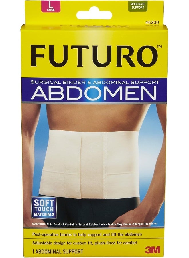 Futuro Abdominal Compression Support Large size, 1 unit/pack | Beige color | 46200ENR | Supports and lifts the abdomen | Moderate support | Abdominal support