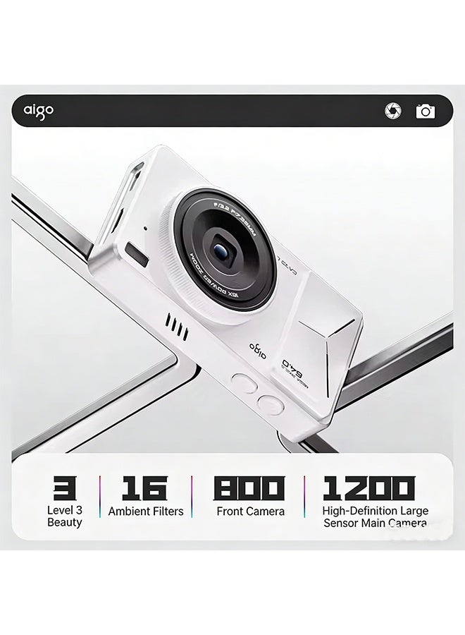 AIGO D6  64GB Digital Camera AF 4K HD Image 1200W Pixels 16X Digital Zoom CNC Camera Body CMOS 16 Atmospheric Filters For Photography