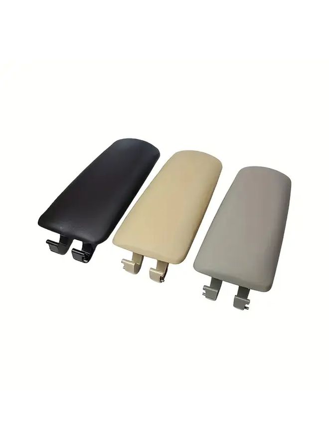 Black Car Leather Center Console Armrest Box Cover With Latch Clip For Audi A4 B6 B7 - Image 4