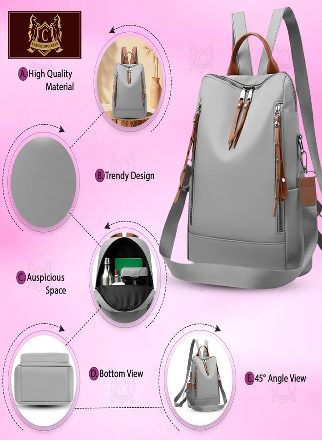 CLASSIC SMUGGLER Backpack Bags for Women/Girls Stylish Shoulder Sling Handbag Purse Office Travel College Daily-Use Convertible 13 Inch Laptop Backpacks Corporate (Grey-Classic) - Image 5
