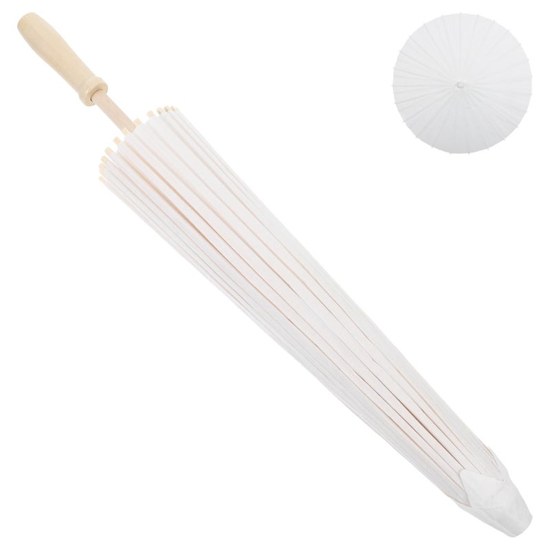 60cm DIY Blank Paper Umbrella For Hand Painting Wedding Party Photography Decoration - Image 2