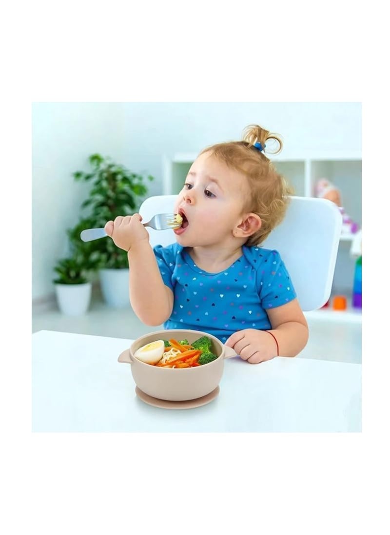 Generic Silicone Feeding Bowl with Suction Cup for Infants, BPA Free, Microwave and Dishwasher Safe, Heats up to 230° (Red)  - Image 3