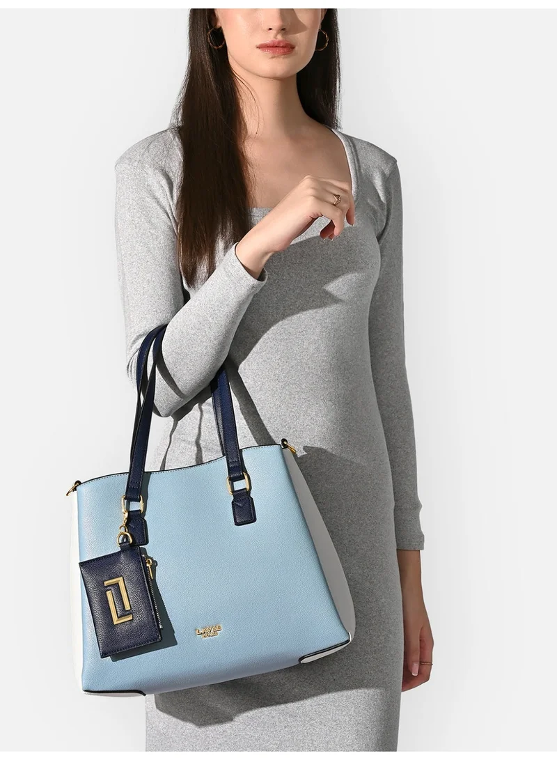 Lavie Luxe Women's Rumi 3 Compartment Satchel (P Blue)