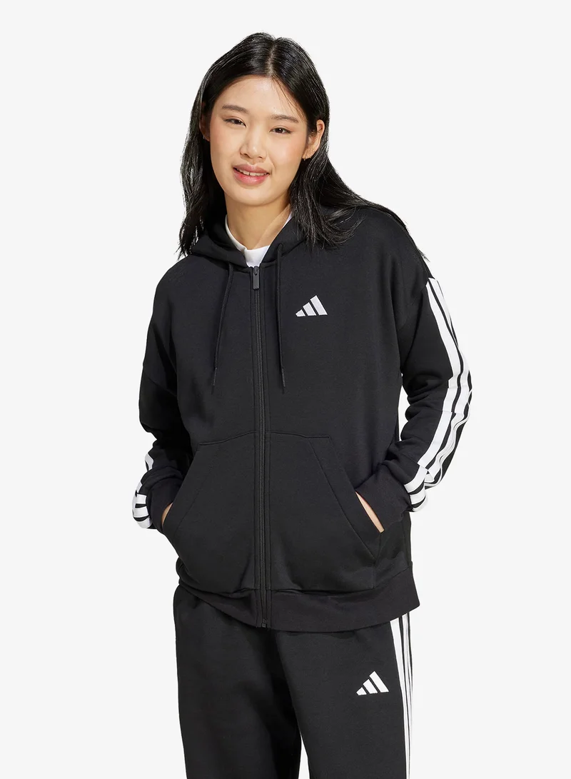 Adidas 3 Stripes Fleece Hoodie