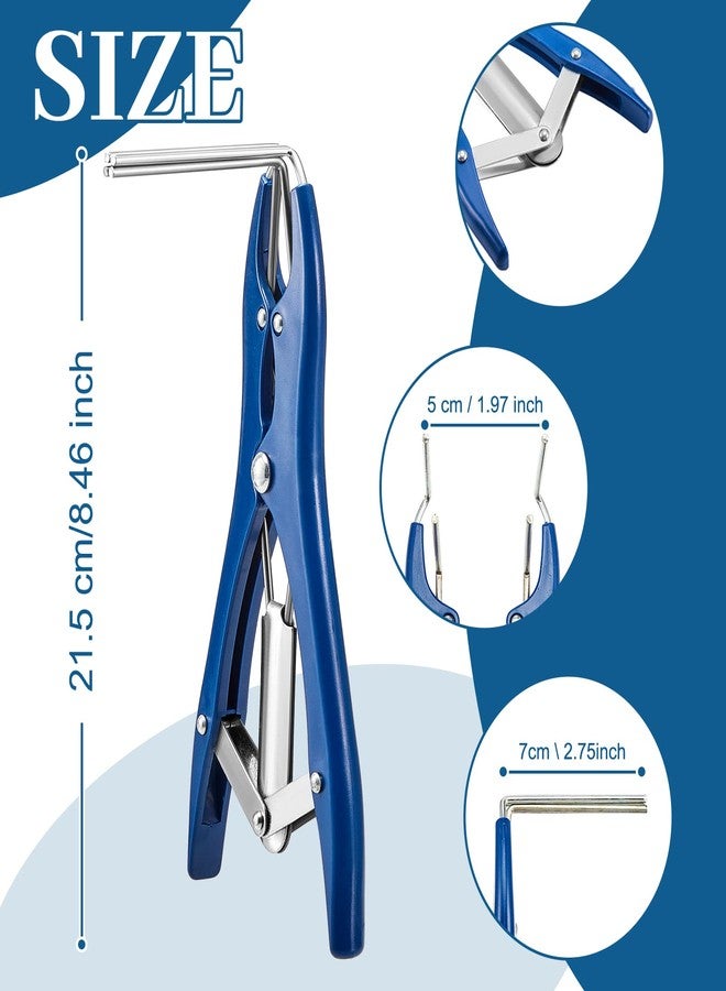 Minatee Balloon Expander Pliers Balloon Stuffing Tool Blue Stainless Steel Balloon Stretcher Sequin Filling Pliers for Filling Balloon Sequins Petals Home Party Activities(Extended Style) - Image 2