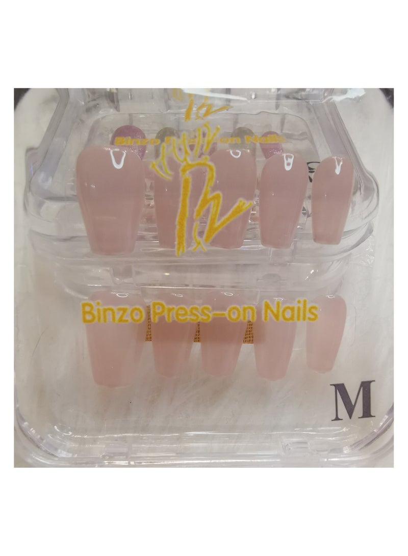 Binzo Beauty Press On Handmade Nails, 10pcs,Nails Art , Acrylic Nails, False Nails，Natually Nails - Image 2