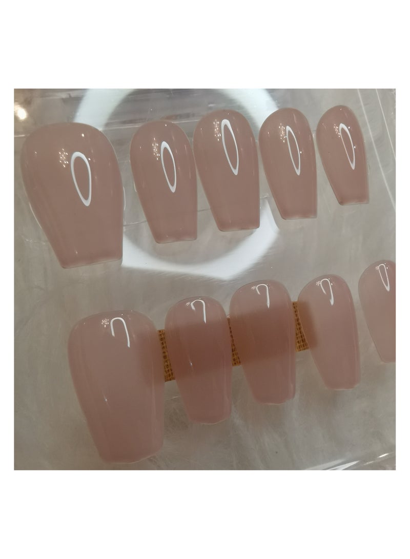 Binzo Beauty Press On Handmade Nails, 10pcs,Nails Art , Acrylic Nails, False Nails，Natually Nails - Image 3