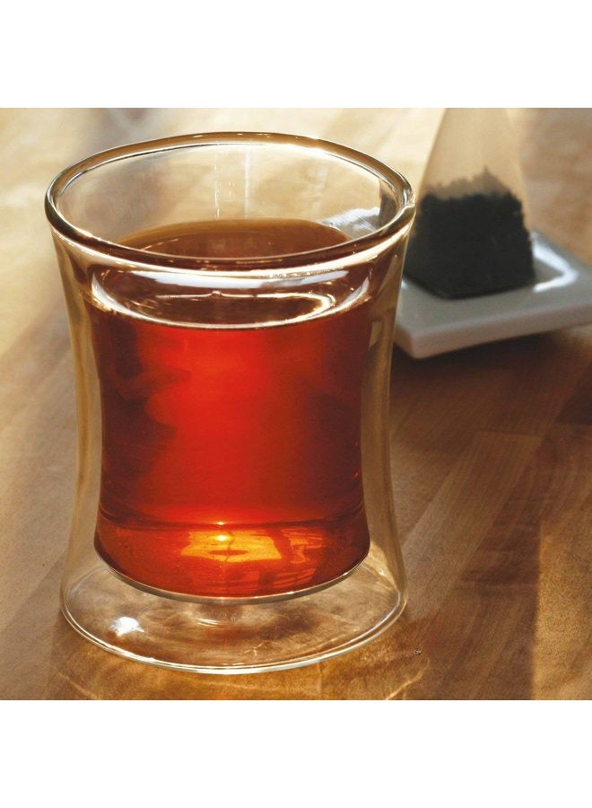 Tea Forte كوب شاي زجاجي مزدوج الجدار من POOM للشاي الساخن أو الشاي المثلج - Image 5