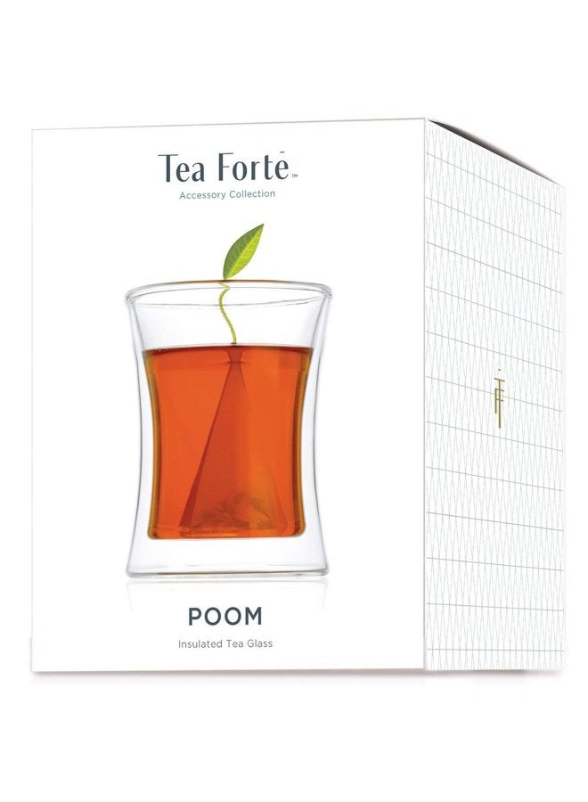 Tea Forte كوب شاي زجاجي مزدوج الجدار من POOM للشاي الساخن أو الشاي المثلج - Image 2