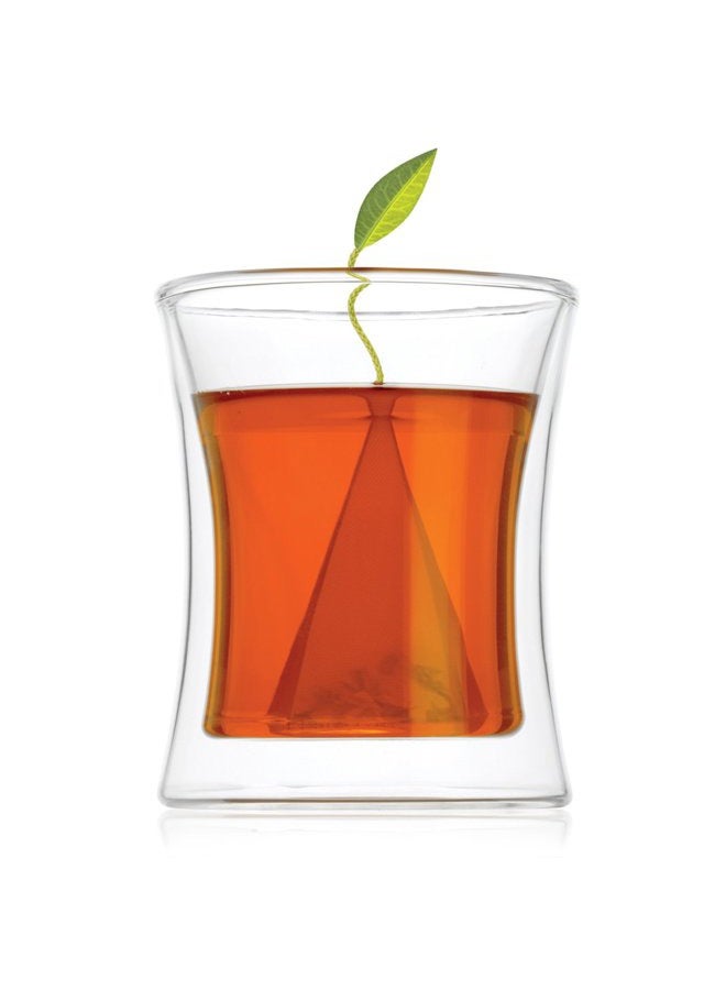 Tea Forte كوب شاي زجاجي مزدوج الجدار من POOM للشاي الساخن أو الشاي المثلج - Image 1