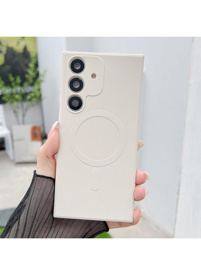 S-TOP Case For Samsung Galaxy S25+ 5G Solid Color Liquid Silicone MagSafe Magnetic Phone Case - Image 1