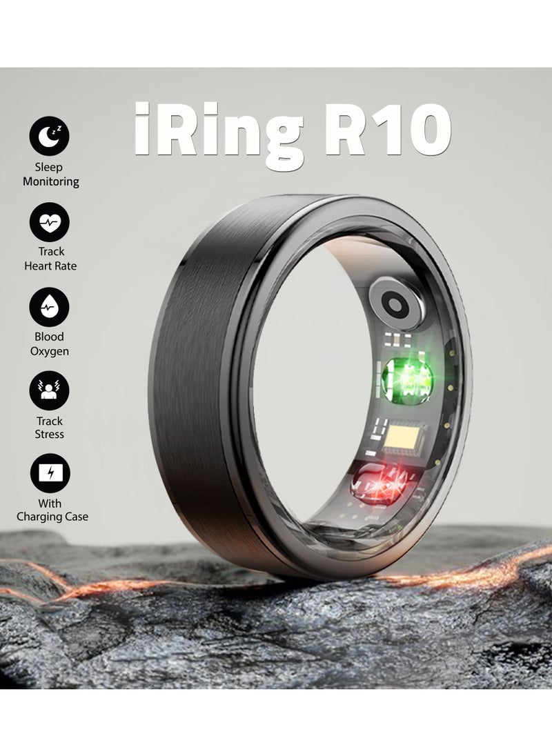 TCH TCH Smart Ring R10 - Health & Fitness Tracker for Men and Women, Sleep Monitoring, Heart Rate & Blood Oxygen, Pressure, Stress Tracking, Waterproof, 7 Days Battery Life Family Care Android+IOS  - Image 2