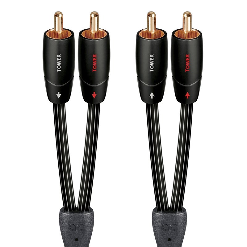 AudioQuest 0.6 m Tower RCA Audio Cables (1 m, 2 x RCA, 2 x RCA) - Image 1