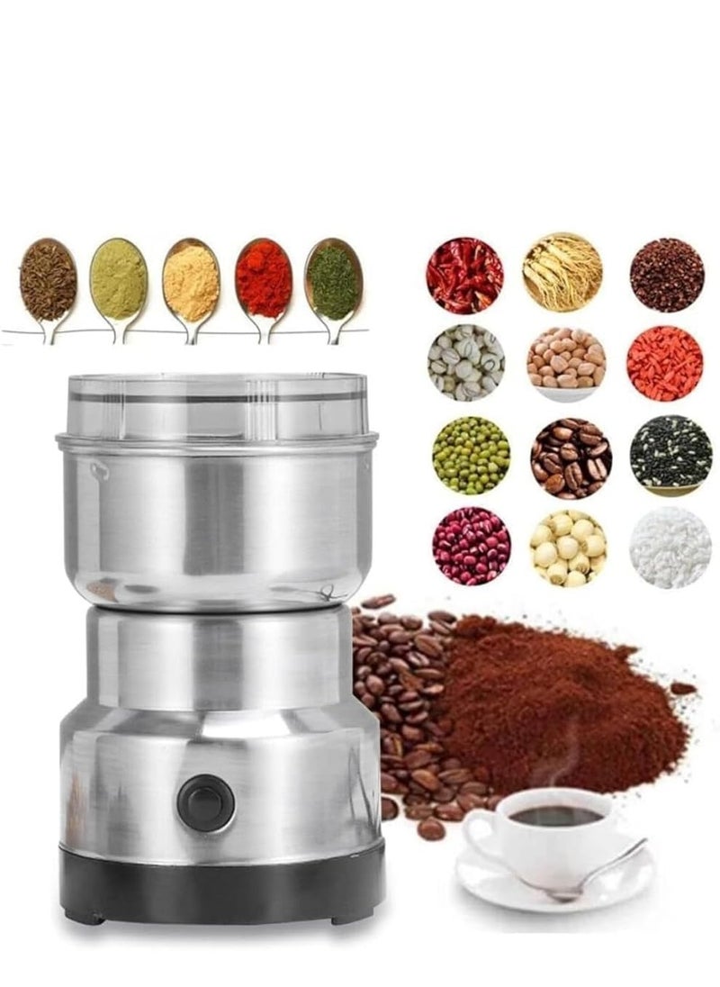 SLIVERS CRIEST - Stainless Steel Nima Multifunctional Grinder Smash Machine Coffee Beans Electric Grinder and Coffee Maker Household Electric Mixer Grinder - Image 1