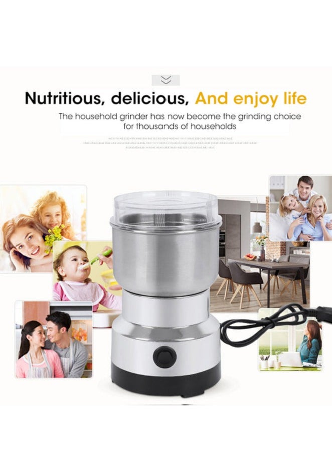 SLIVERS CRIEST - Stainless Steel Nima Multifunctional Grinder Smash Machine Coffee Beans Electric Grinder and Coffee Maker Household Electric Mixer Grinder - Image 1