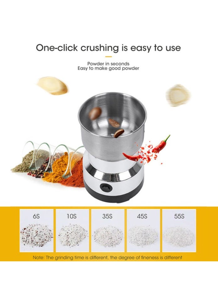 SLIVERS CRIEST - Stainless Steel Nima Multifunctional Grinder Smash Machine Coffee Beans Electric Grinder and Coffee Maker Household Electric Mixer Grinder - Image 1