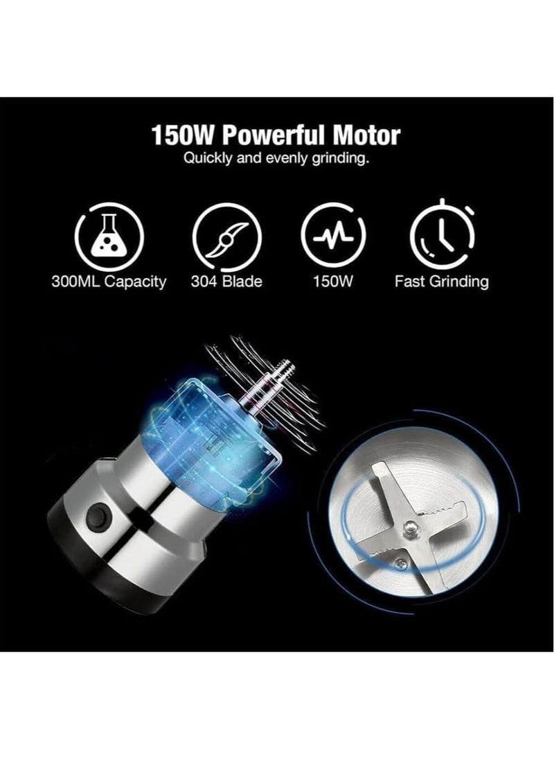 SLIVERS CRIEST - Stainless Steel Nima Multifunctional Grinder Smash Machine Coffee Beans Electric Grinder and Coffee Maker Household Electric Mixer Grinder - Image 1