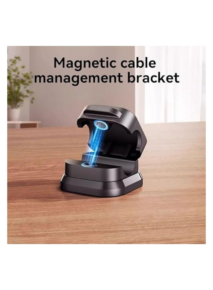 erorex 8 Pack Magnetic Cable Clips, Spring Cable Holder Clips, Cable Management Adhesive Cord, Wire Holder Keeper for Home Office Desk Phone Car Wall Desktop Nightstand - Image 4