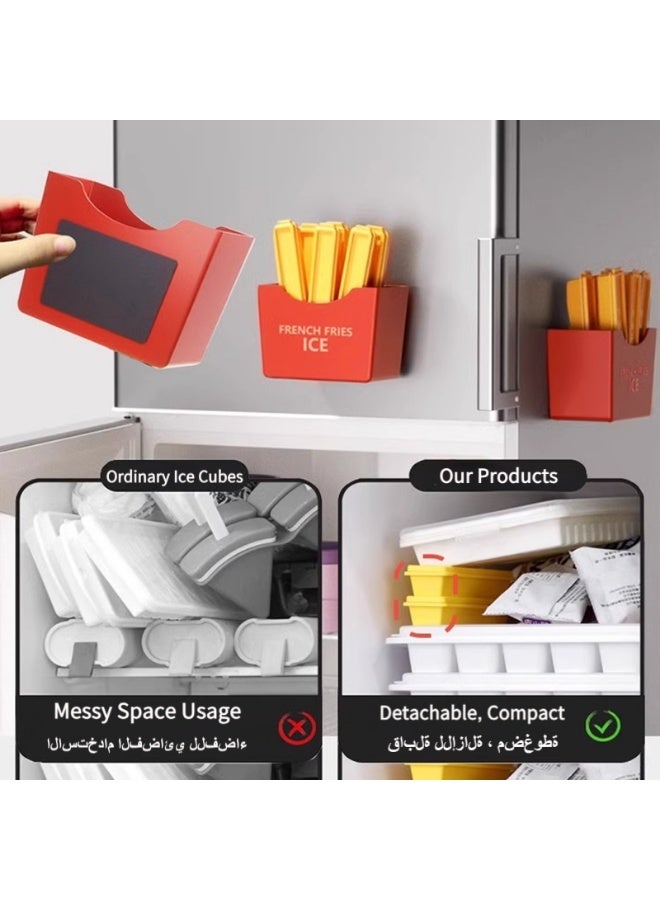 Betaoby 6 PC Magnetic French Fries Ice Tray, Easy-to-Remove Decorative Fridge Magnet - Image 3