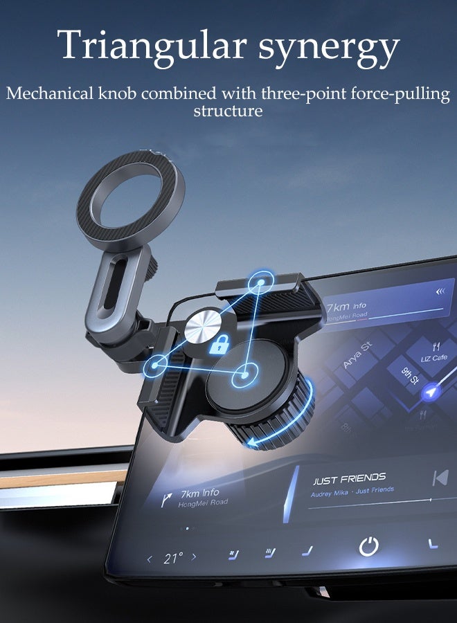 DUNISO Magnetic Car Phone Holder 360° Rotation Magnetic Phone Mount Foldable Magnetic Car Phone Holder Adjustable Flexible Arm Multi Functional Phone Durable Bracket - Image 2