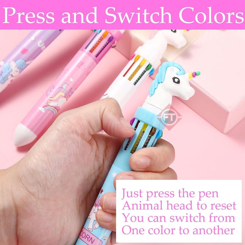 Firstly 3 pcs Transparent Colorful Plastic Washable Drawing Painting Graphics Stencils Scale with 1 Unicorn Multicolor Ten in One Ballpoint Pen| Template Sets for Kid Craft School Project - Image 4