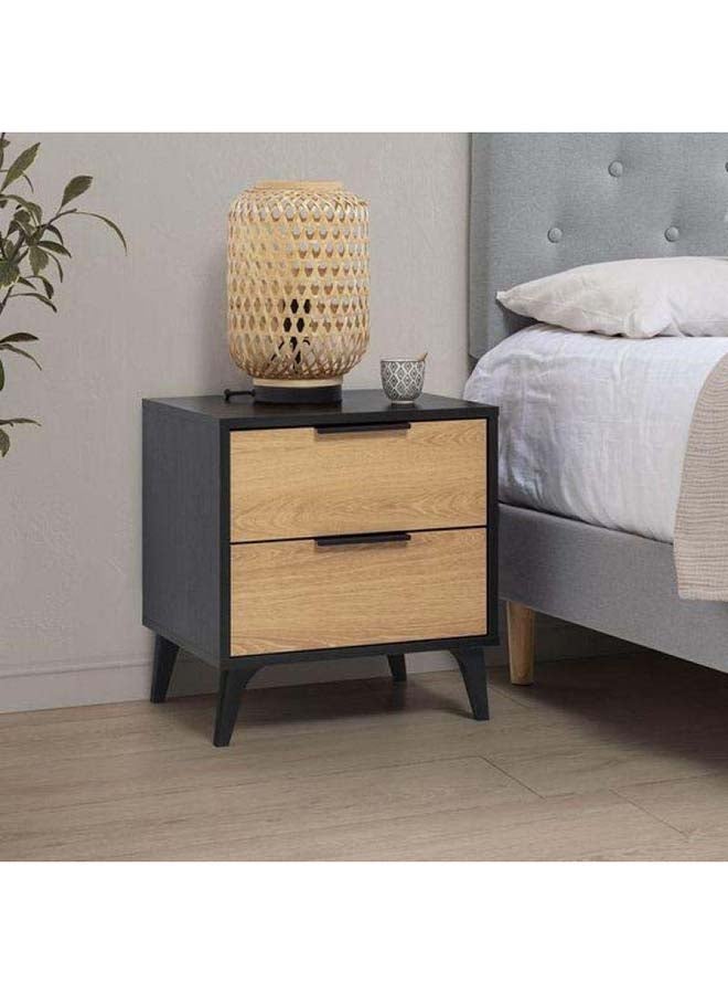 Al Home Multicolor Steel Melamine Nightstand By Alhome