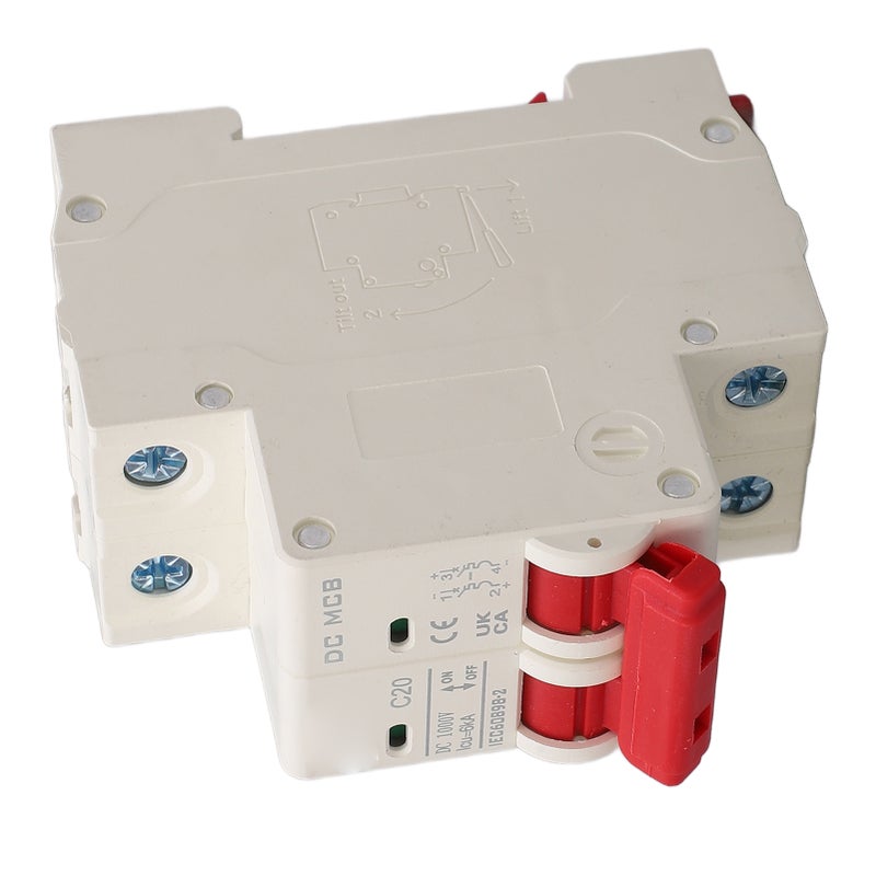 2P DC Circuit Breaker 6000A Breaking Capacity Mini Safety Circuit Breaker for Solar Photovoltaic System 20A 1000V - Image 2