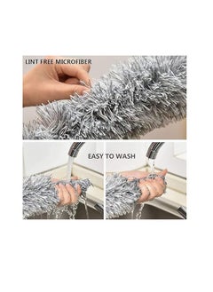 Spaceshoop Microfiber Feather Duster Extendable Duster with 100 inches Extra Long Pole, Bendable Head & Long Handle Dusters for Cleaning Ceiling Fan, High Ceiling, Blinds, Furniture & Cars  - Image 2