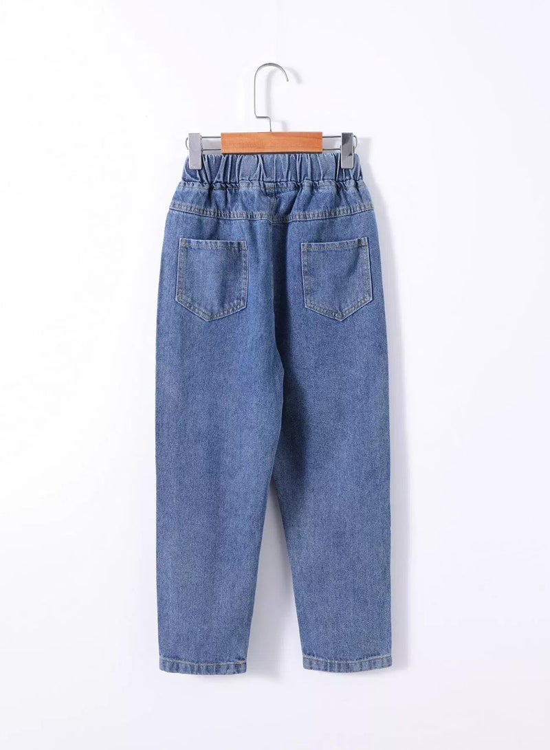 Girls Colorblock Tapered Jeans  - Image 2