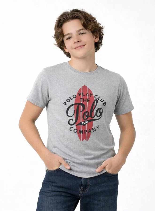 Polo Play Teen Boys Graphic Logo Crew Neck T-Shirt