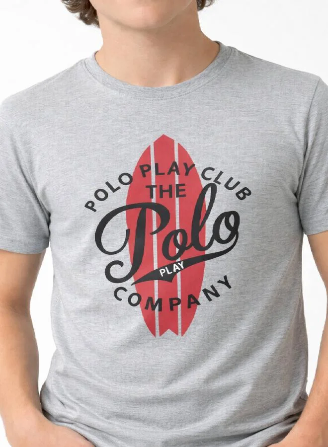Polo Play Teen Boys Graphic Logo Crew Neck T-Shirt