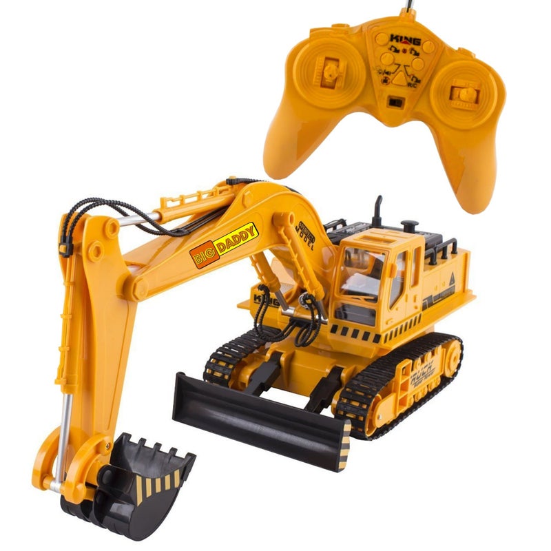 Big Daddy BigDaddy Full Functional Excavator Electric Rc Remote Control Construction Tractor Toy with Lights and SoundsIndoor Outdoor Play Activity - Image 2