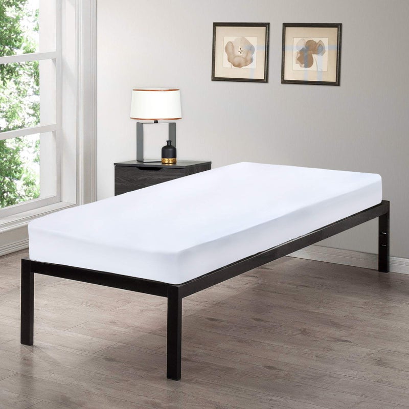 Gilbins Gilbins Cot Size 30 x 75 Fitted Sheet Made of Ultra Soft Cotton Perfect for Camp Bunk BedsRVsGuest Beds White