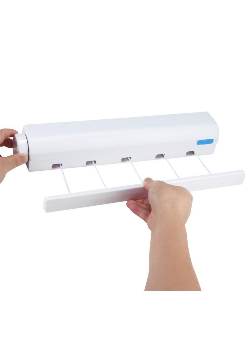 DubaiGallery Retractable Clothesline Plastic Clothes Line Automatic Telescopic Drying Rack Wall Mounted Clothes Hanging Line for Indoor Outdoor - Image 2