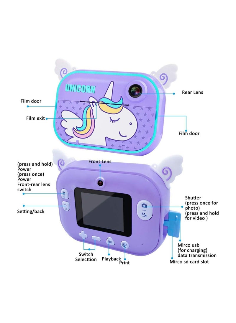 Cool Baby - Instant Print Camera  with Paper Film 3-12 Years Old Children Mini Learning Toy Camera Gifts for Birthday Holiday Travel - Image 1