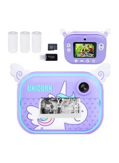 Instant Print Camera  with Paper Film 3-12 Years Old Children Mini Learning Toy Camera Gifts for Birthday Holiday Travel