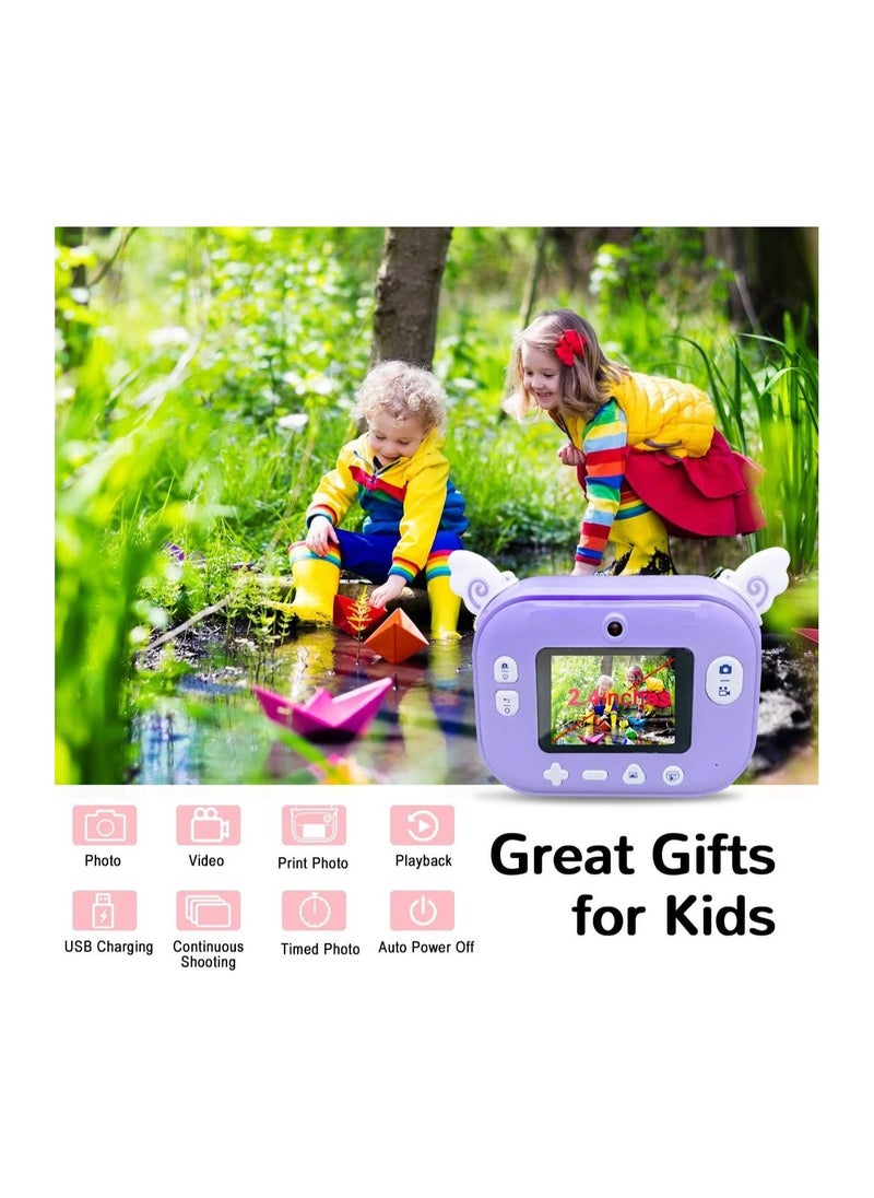 Cool Baby - Instant Print Camera  with Paper Film 3-12 Years Old Children Mini Learning Toy Camera Gifts for Birthday Holiday Travel - Image 1