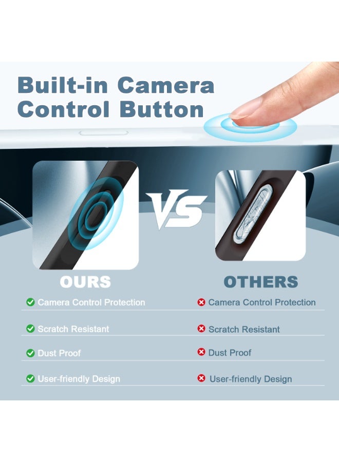 أوللاي آيفون 17 برو ماكس كيس واقي، مادة السيليكون، مقاومة للصدمات مع حماية عدسة الكاميرا وتغطية زر التحكم، غطاء واقي مضاد للصدمة الهاتف المحمول، متوافق مع إكسسوارات MagSafe - Image 2