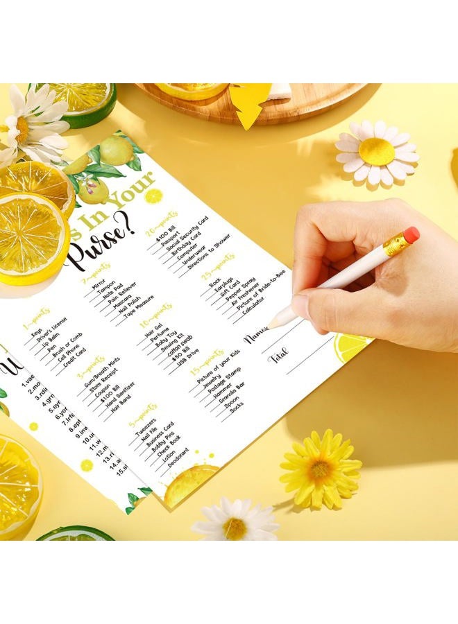 BOON 145 Pieces Lemon Bridal Shower Game Bridal Shower Favors Wedding Shower Games Set Include Wedding Games Cards and Pencils for Bride Groom Bachelorette Party Wedding Shower Party Favor - Image 2