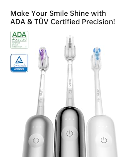 Laifen Wave Electric Toothbrush, Oscillation & Vibration Sonic Electric Toothbrush for Adults with 3 Brush Heads, IPX7 Waterproof ADA Accepted Travel Powered Toothbrush ABS(White) - Image 5