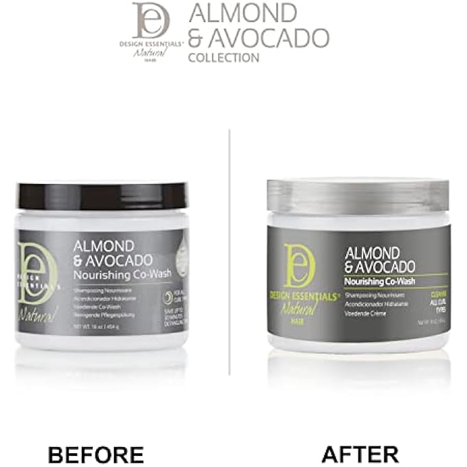 Design Essentials NATURAL ALMOND & AVOCADO NOURISHING CO-WASH, WHITE, 1 LB - Image 3